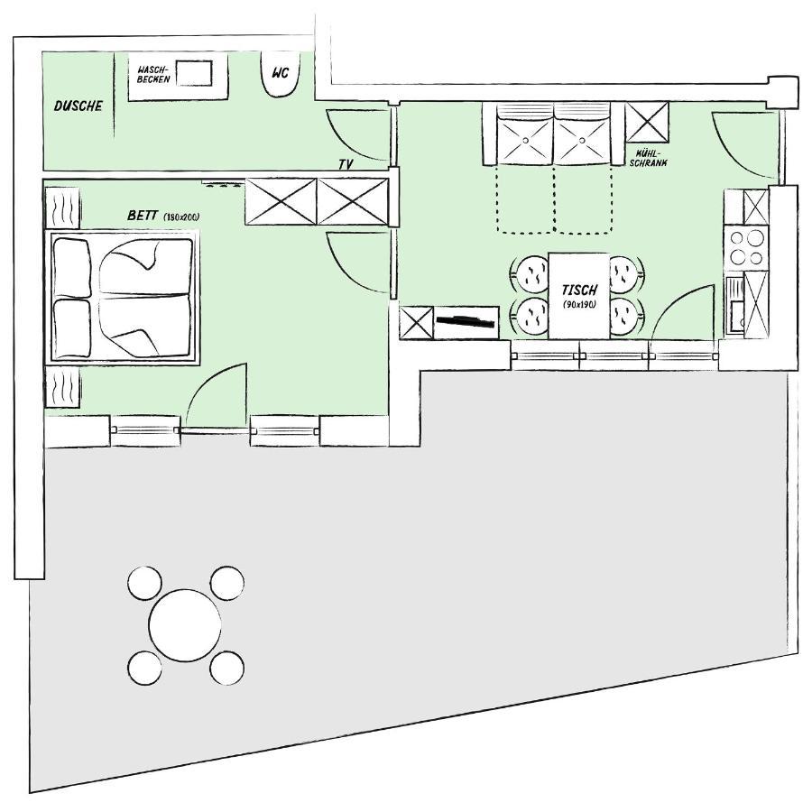 Suite mit Terrasse
